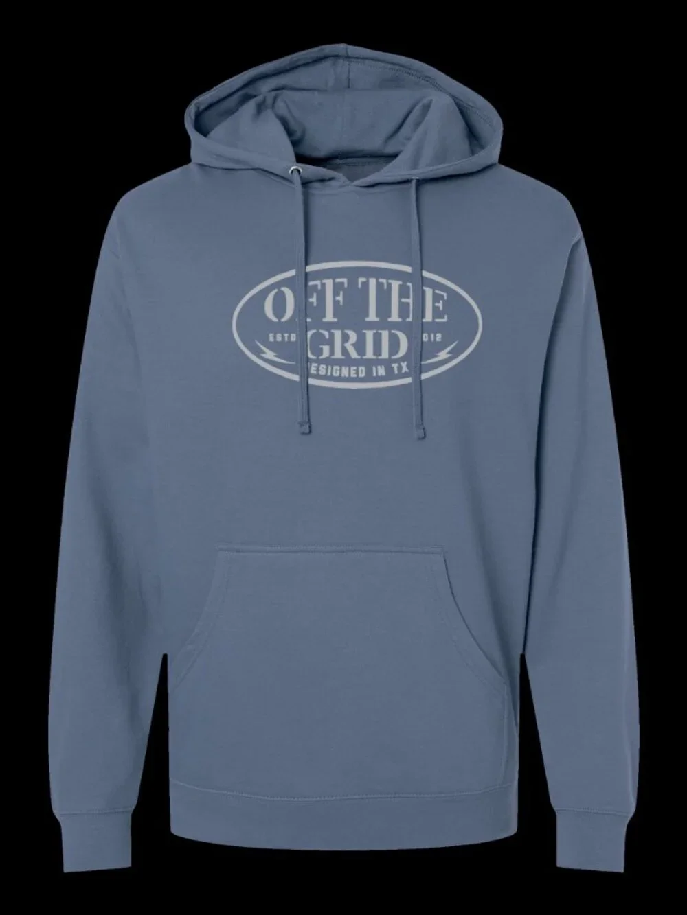 Off The Grid Surplus Grunge Hoodie - Storm Blue